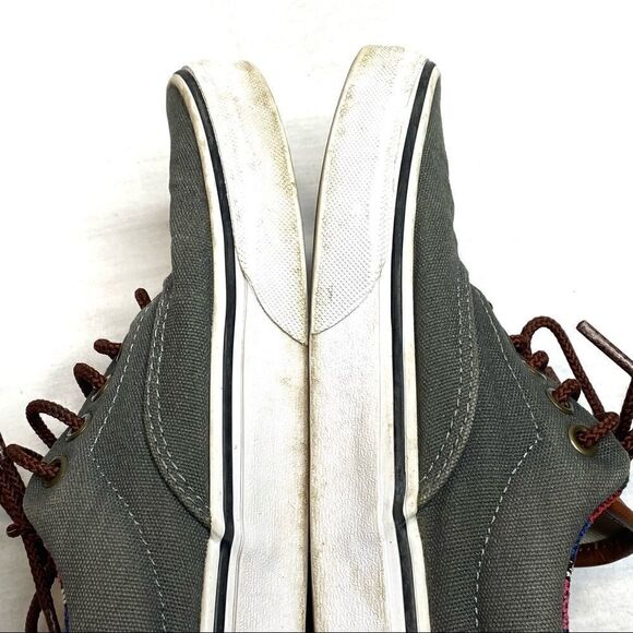Vans off the wall gray canvas Aztec low top lace up skateboard shoes size 8 - Picture 15 of 16